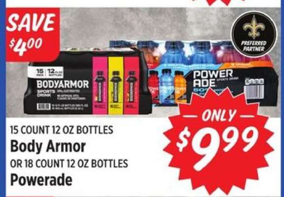 Body Armor or Powerade
