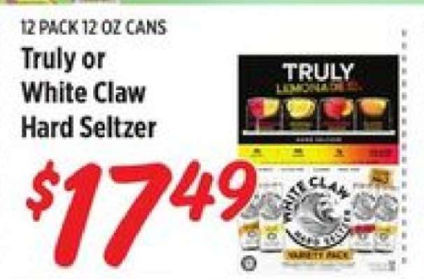Truly or White Claw Hard Seltzer