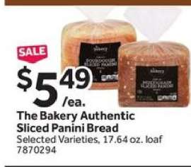 The Bakery Authentic Sliced Panini Bread