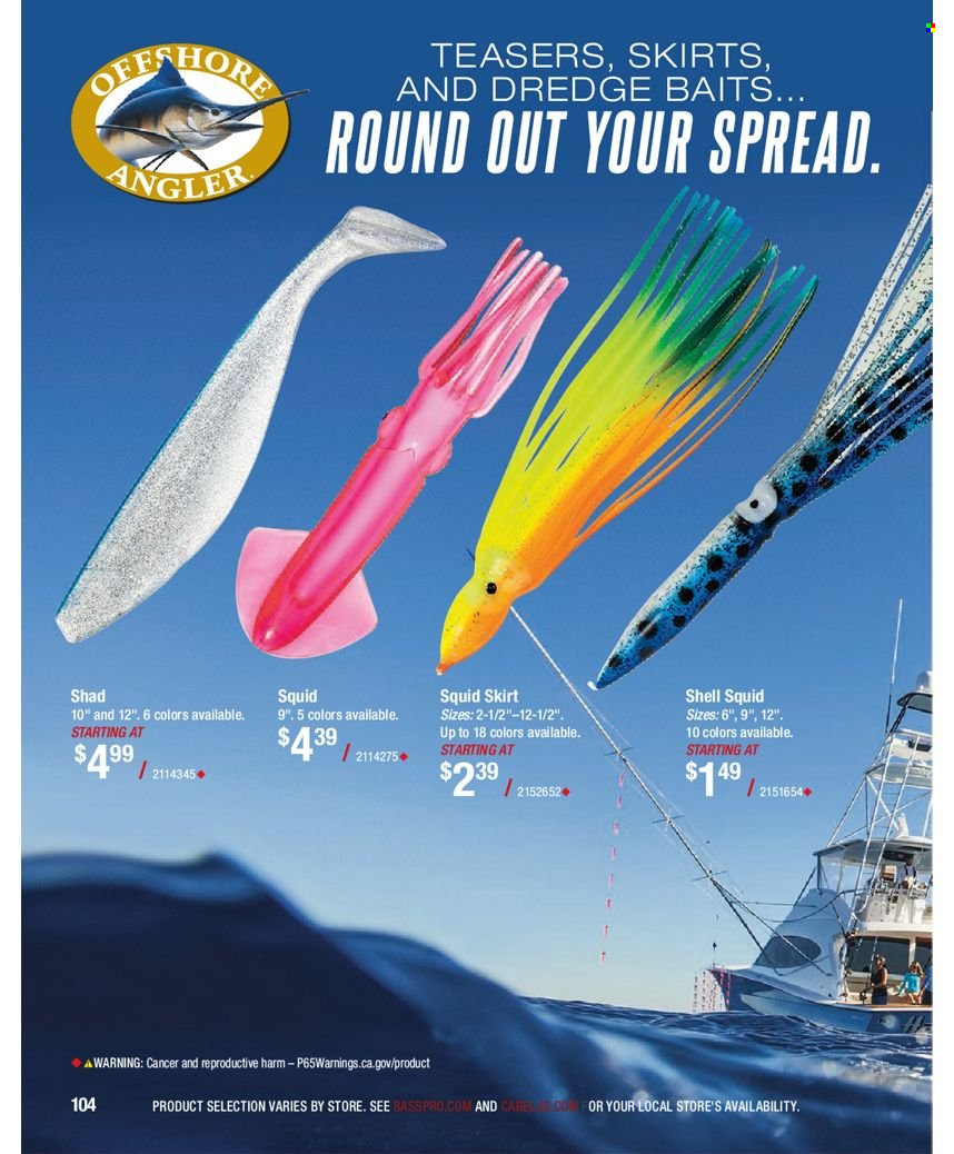 Bass Pro Shops flyer . Page 104.