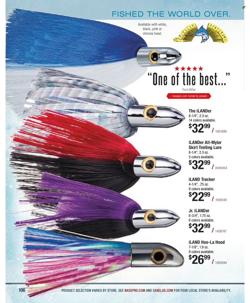 Bass Pro Shops flyer . Page 106.