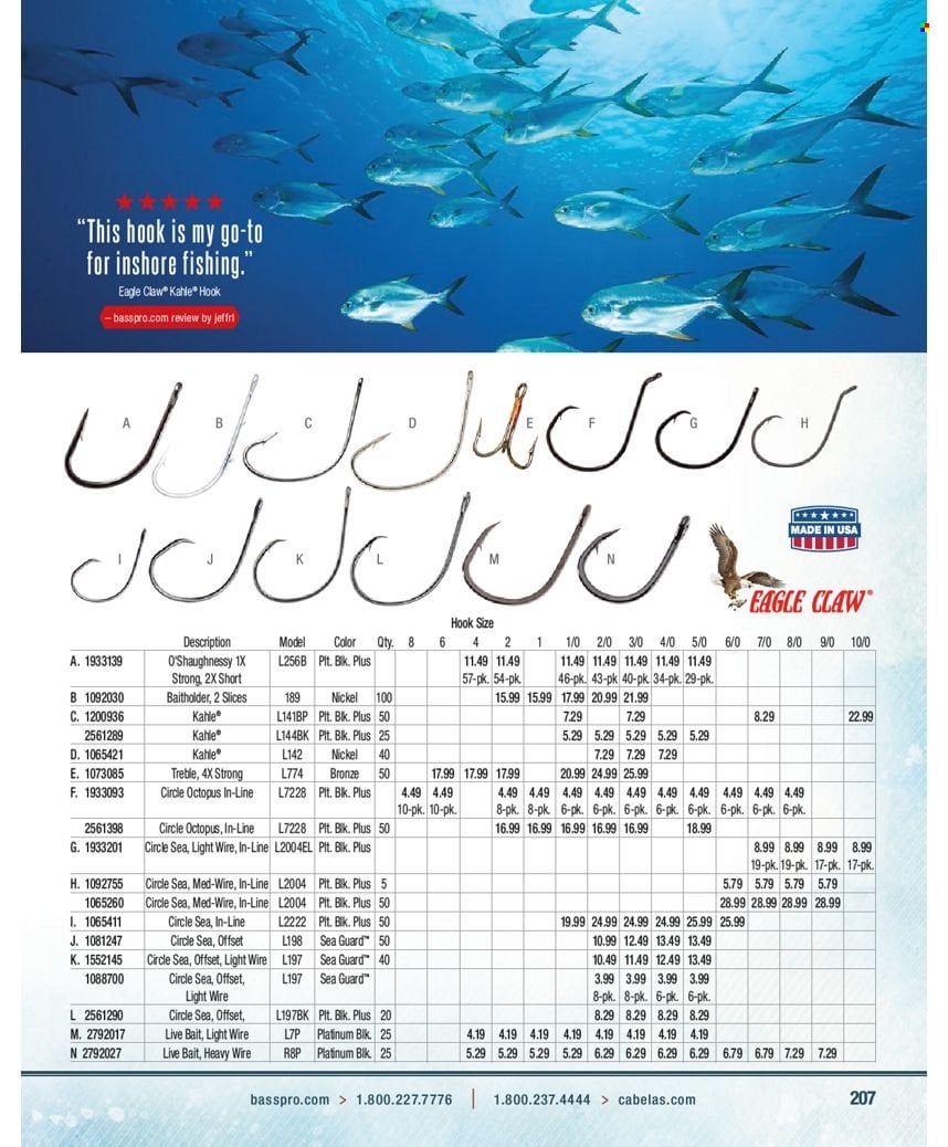Bass Pro Shops flyer . Page 207.