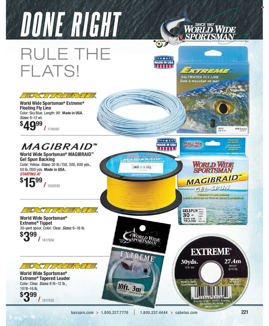 Bass Pro Shops flyer . Page 221.