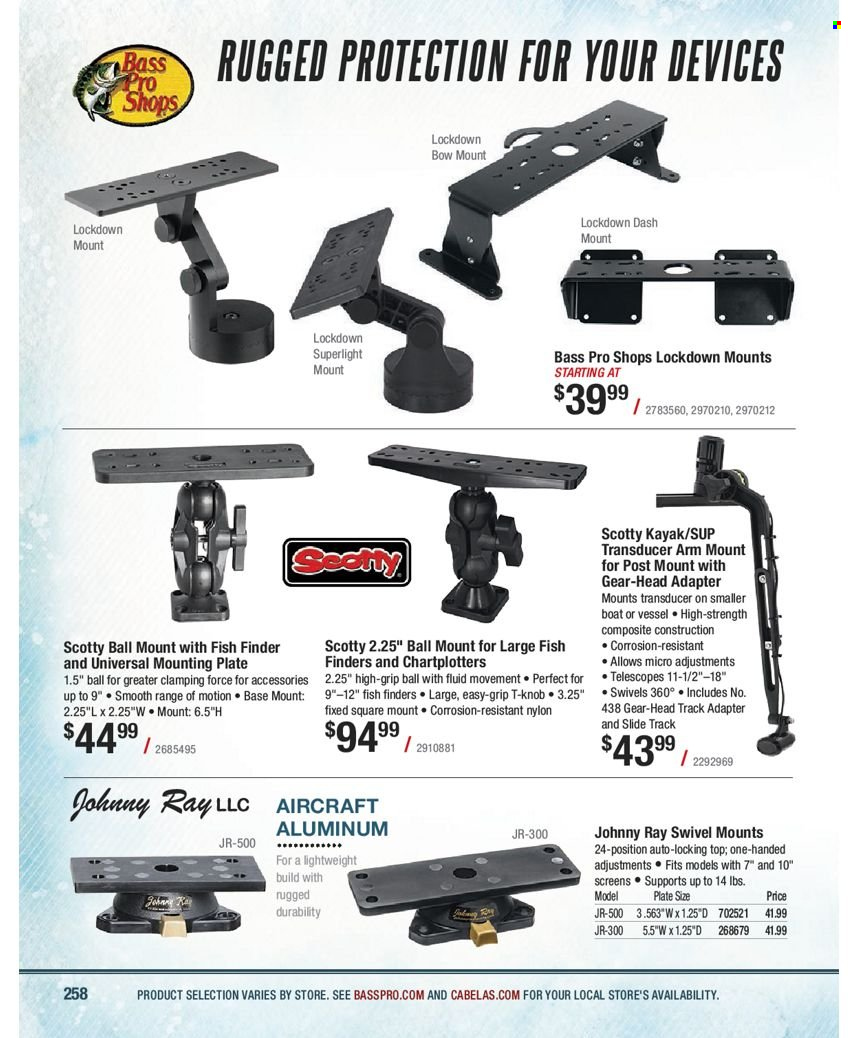 Bass Pro Shops flyer . Page 258.