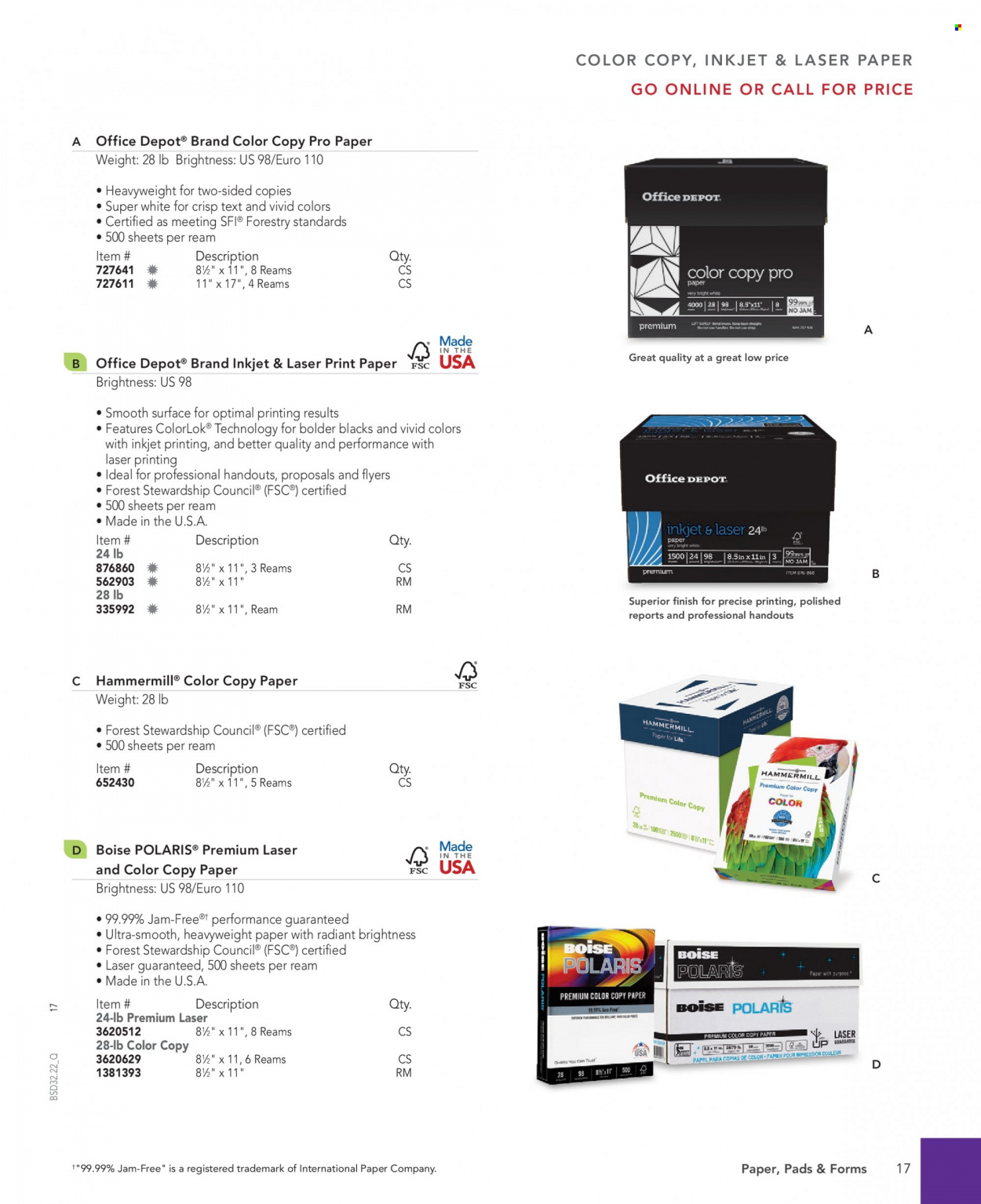 Office DEPOT flyer . Page 17.