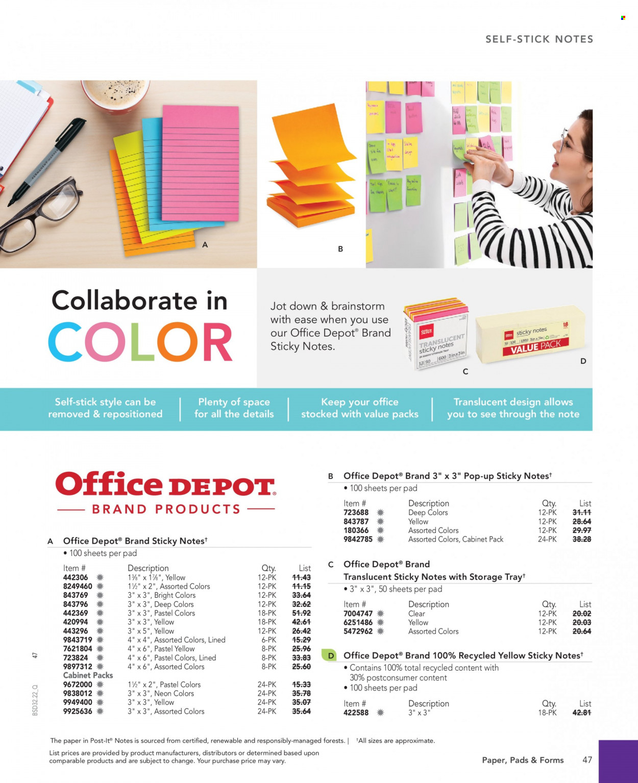 Office DEPOT flyer . Page 47.