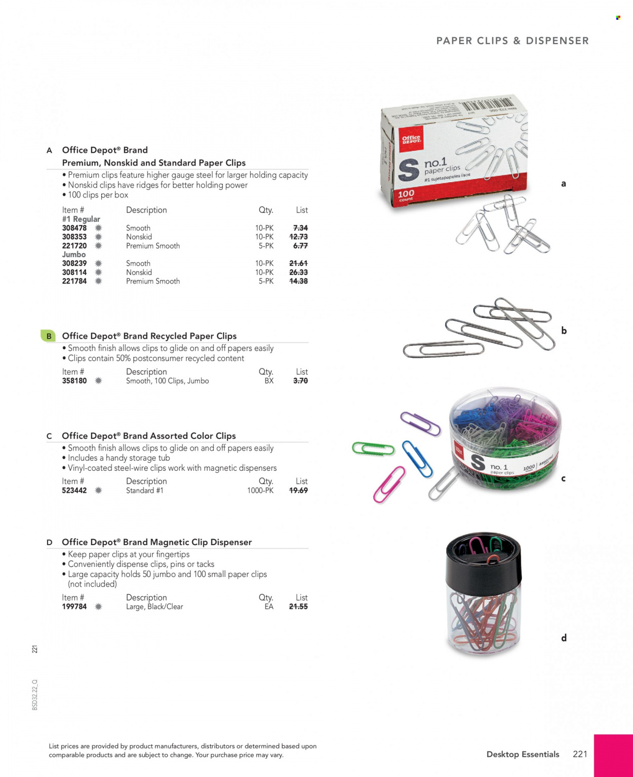 Office DEPOT flyer . Page 221.