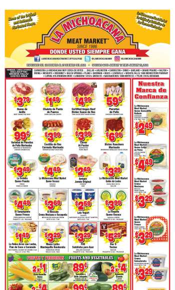 La Michoacana Meat Market Flyer - 01/12/2022 - 01/25/2022.