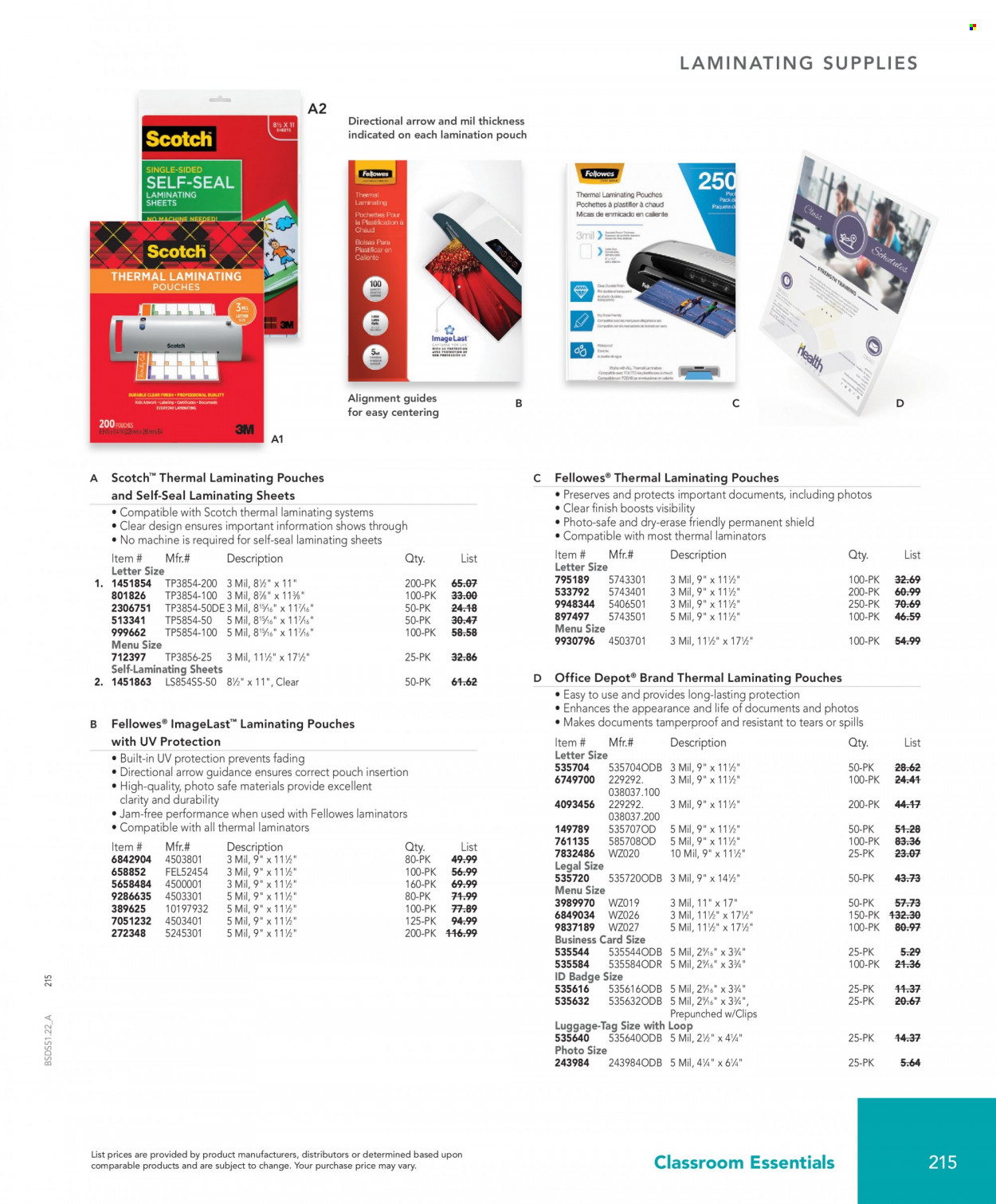 Office DEPOT flyer . Page 215.