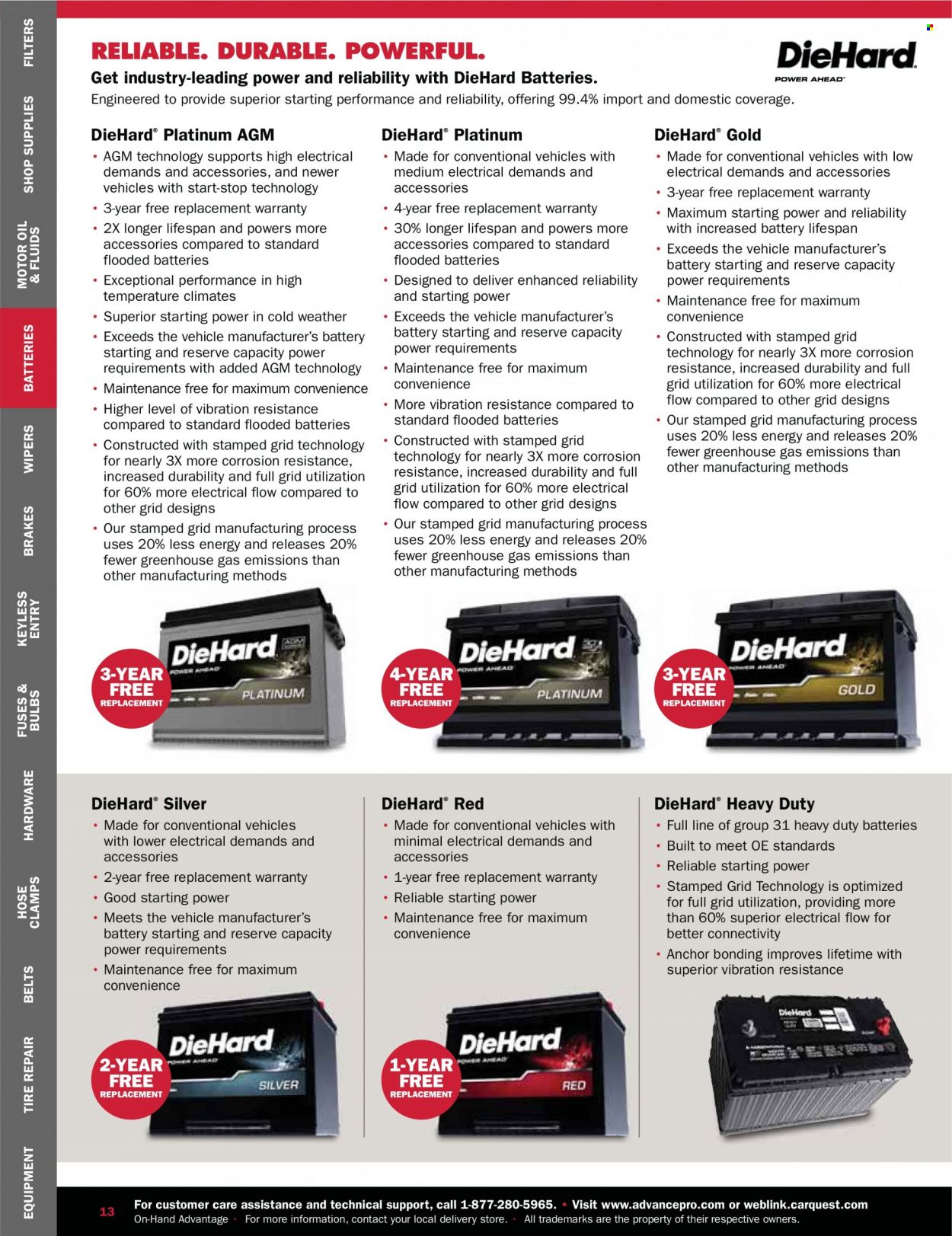 Carquest flyer . Page 13.