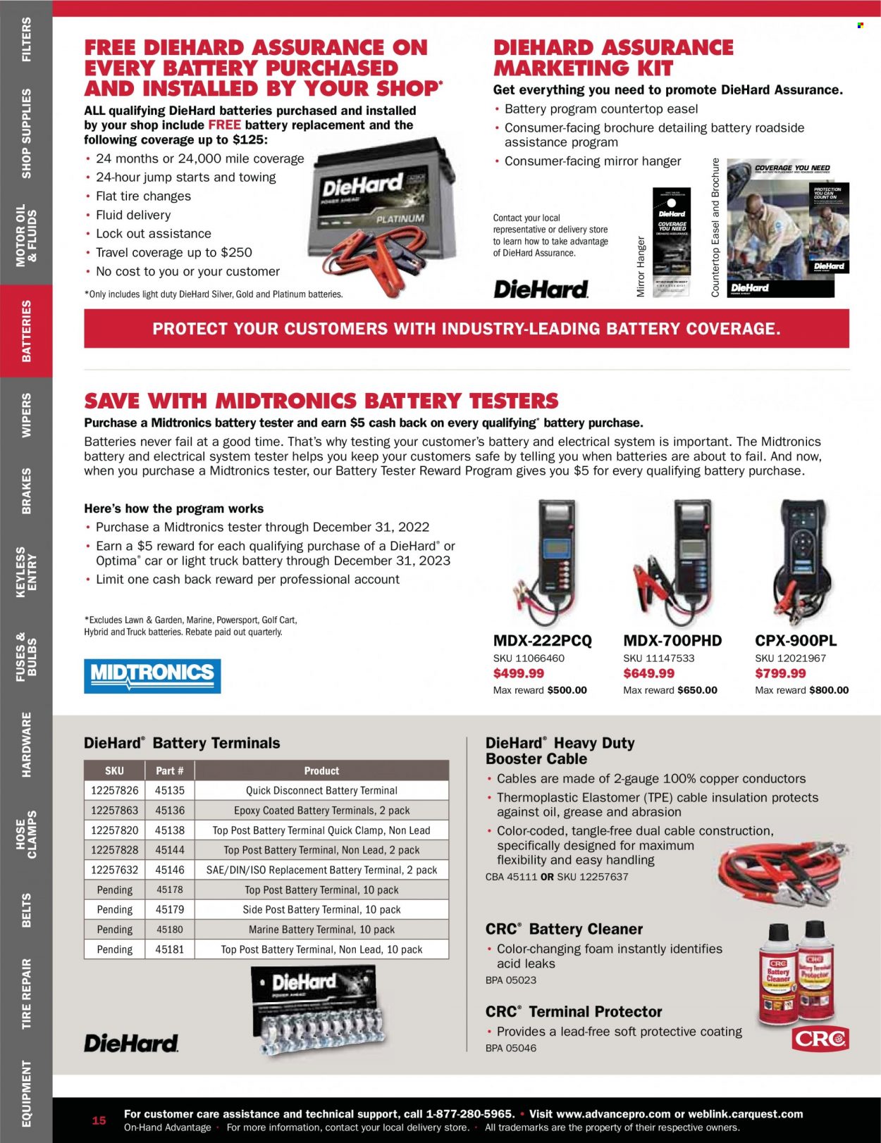 Carquest flyer . Page 15.