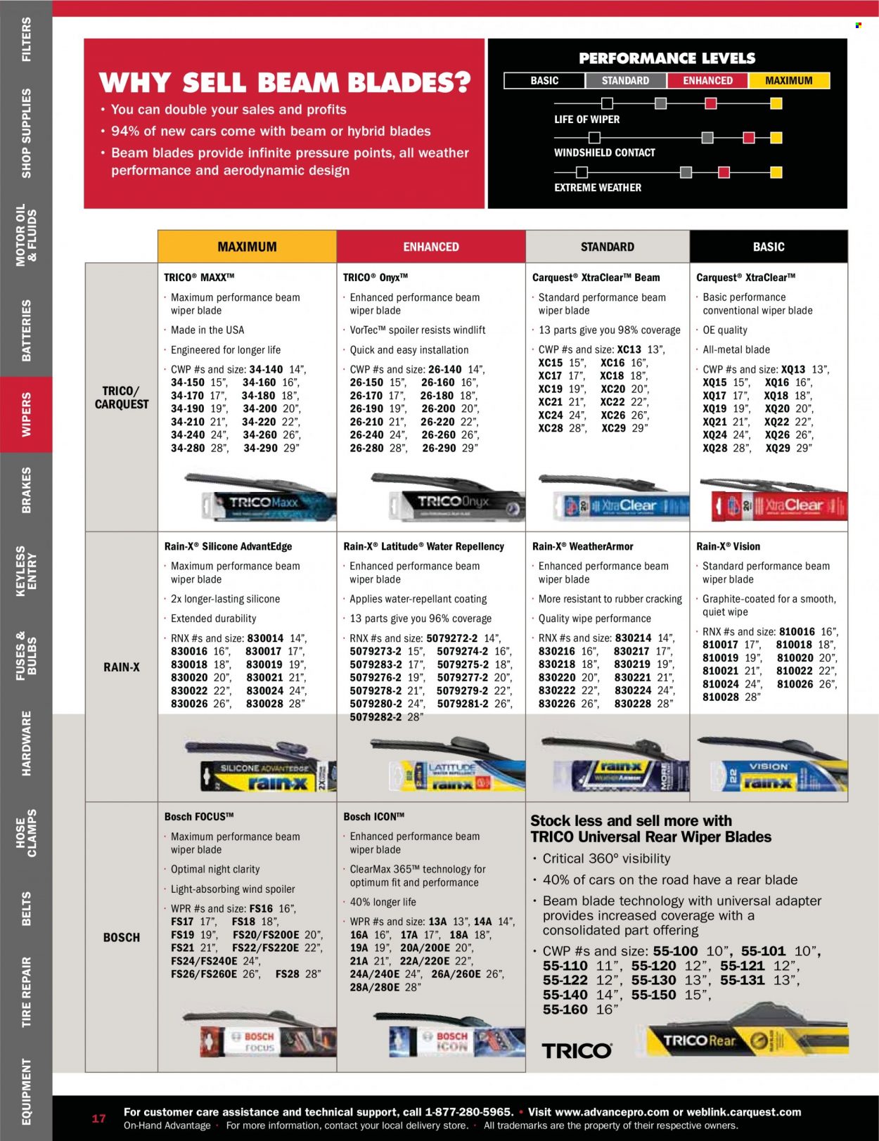 Carquest flyer . Page 17.