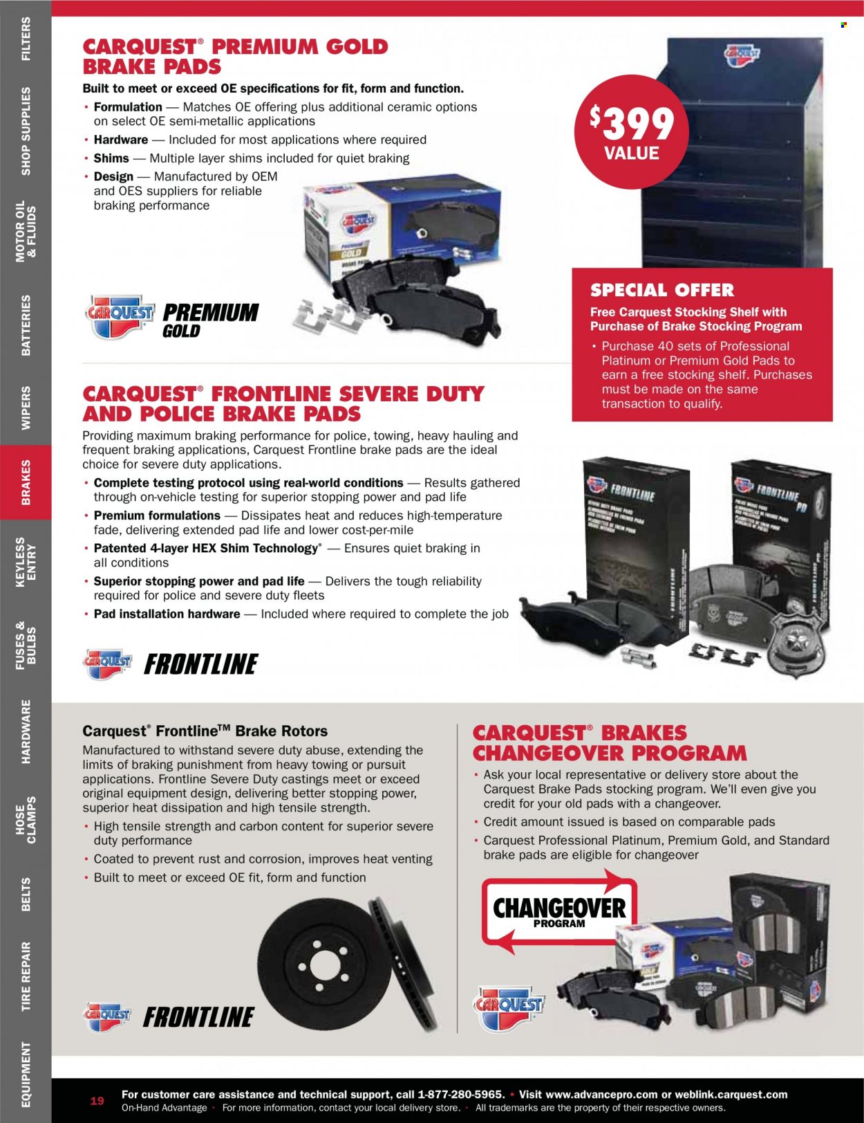 Carquest flyer . Page 19.