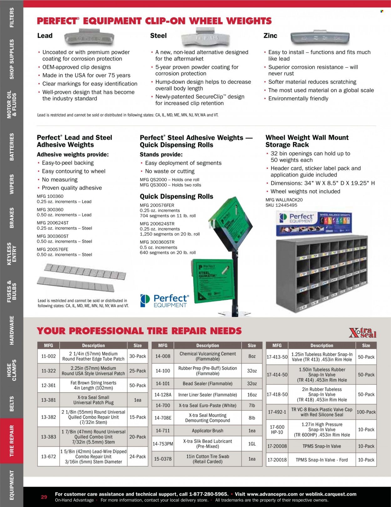 Carquest flyer . Page 29.