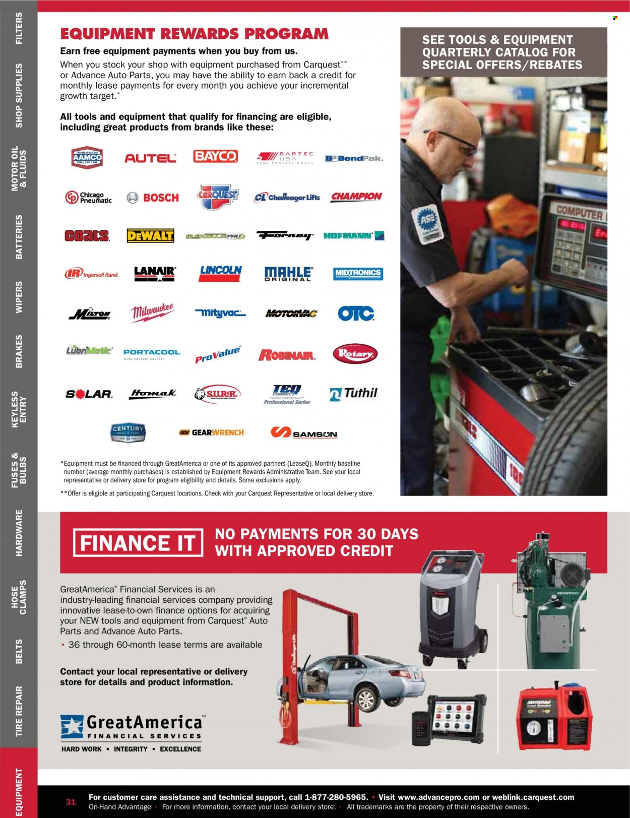 Carquest flyer . Page 31.