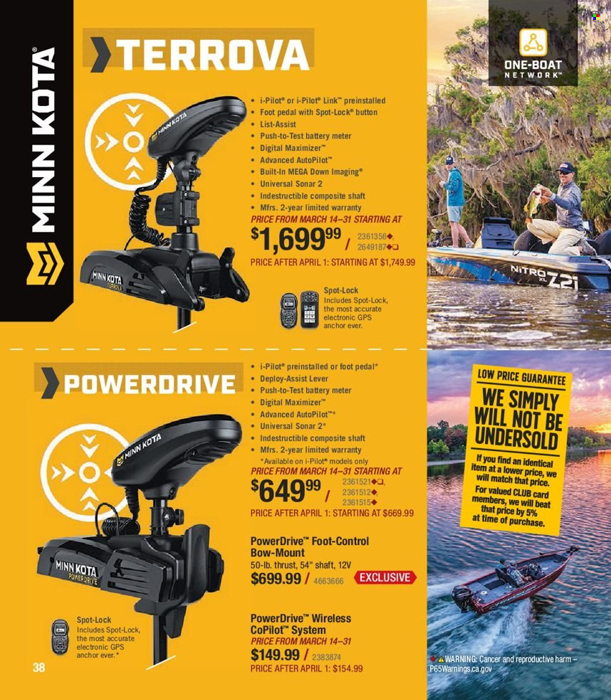 Bass Pro Shops flyer . Page 38.