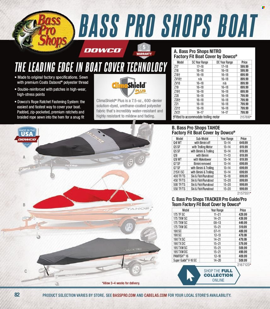 Bass Pro Shops flyer . Page 82.