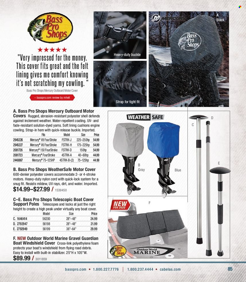 Bass Pro Shops flyer . Page 85.