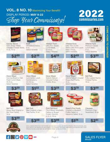 Commissary Flyer - 05/09/2022 - 05/22/2022.