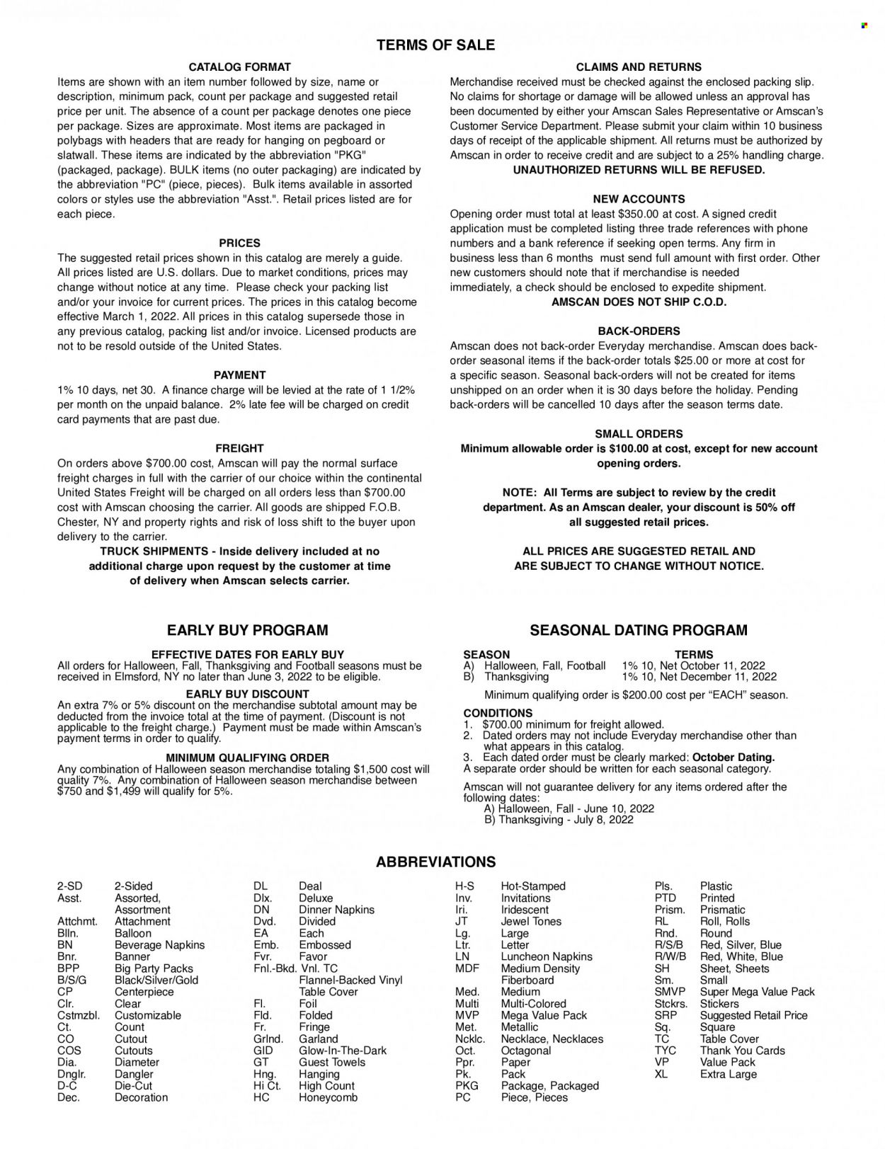 Amscan flyer . Page 227.