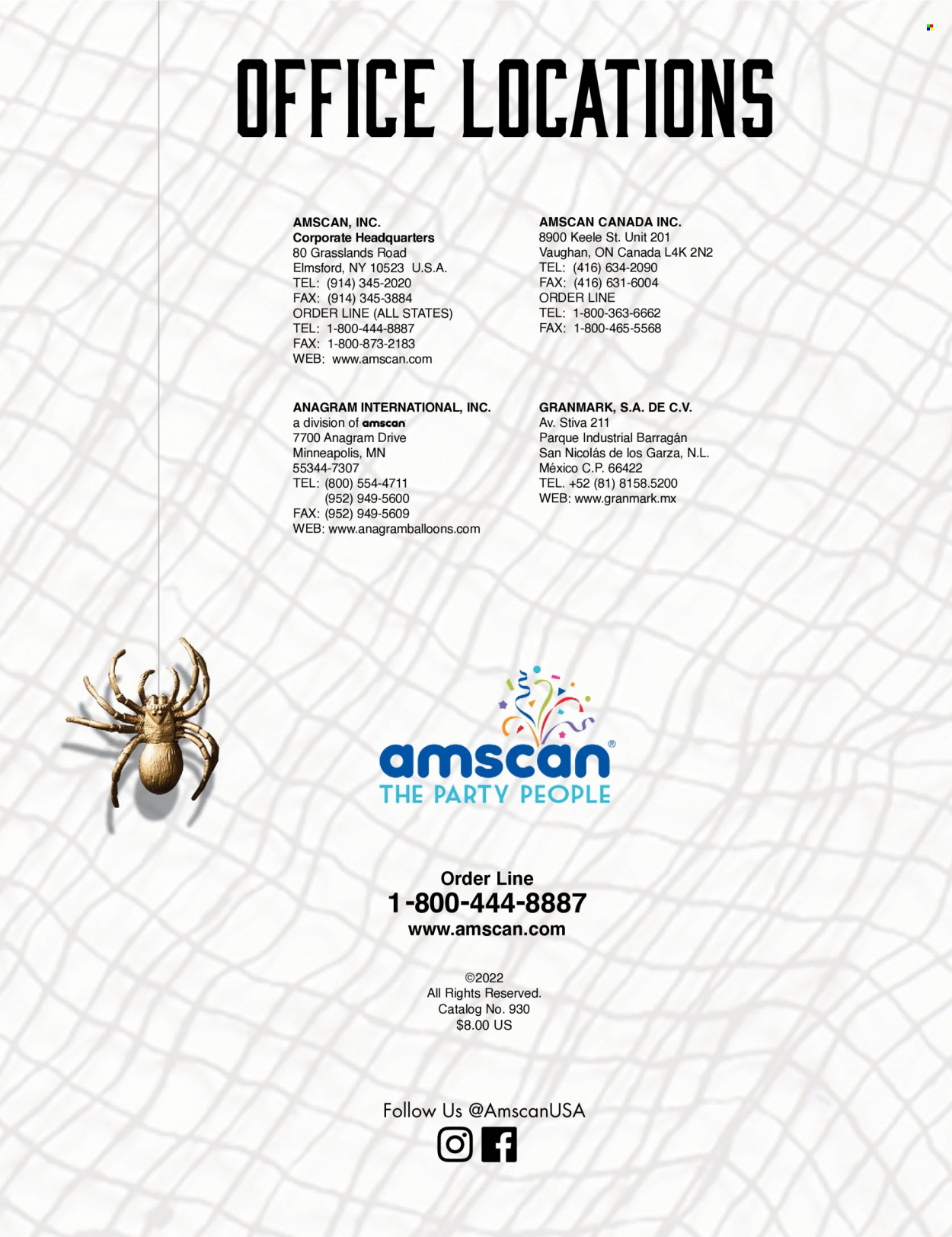 Amscan flyer . Page 228.