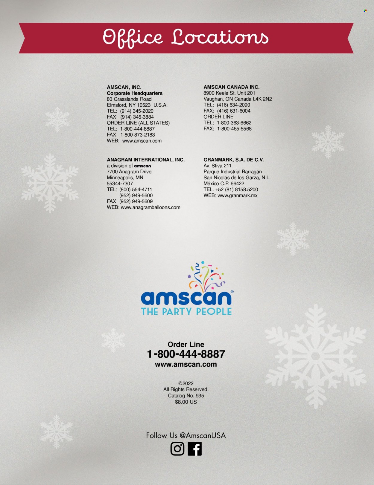 Amscan flyer . Page 184.