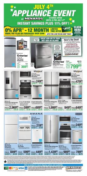Menards - 4th of July Appliance Event