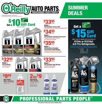 O'Reilly Auto Parts Washington weekly ads