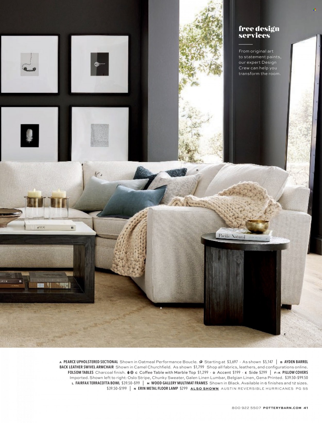 Pottery Barn flyer . Page 41.