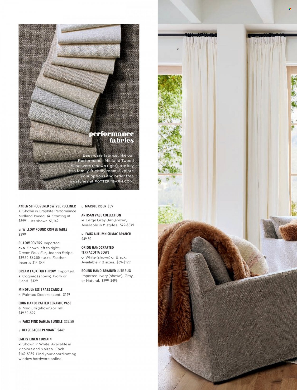 Pottery Barn flyer . Page 58.