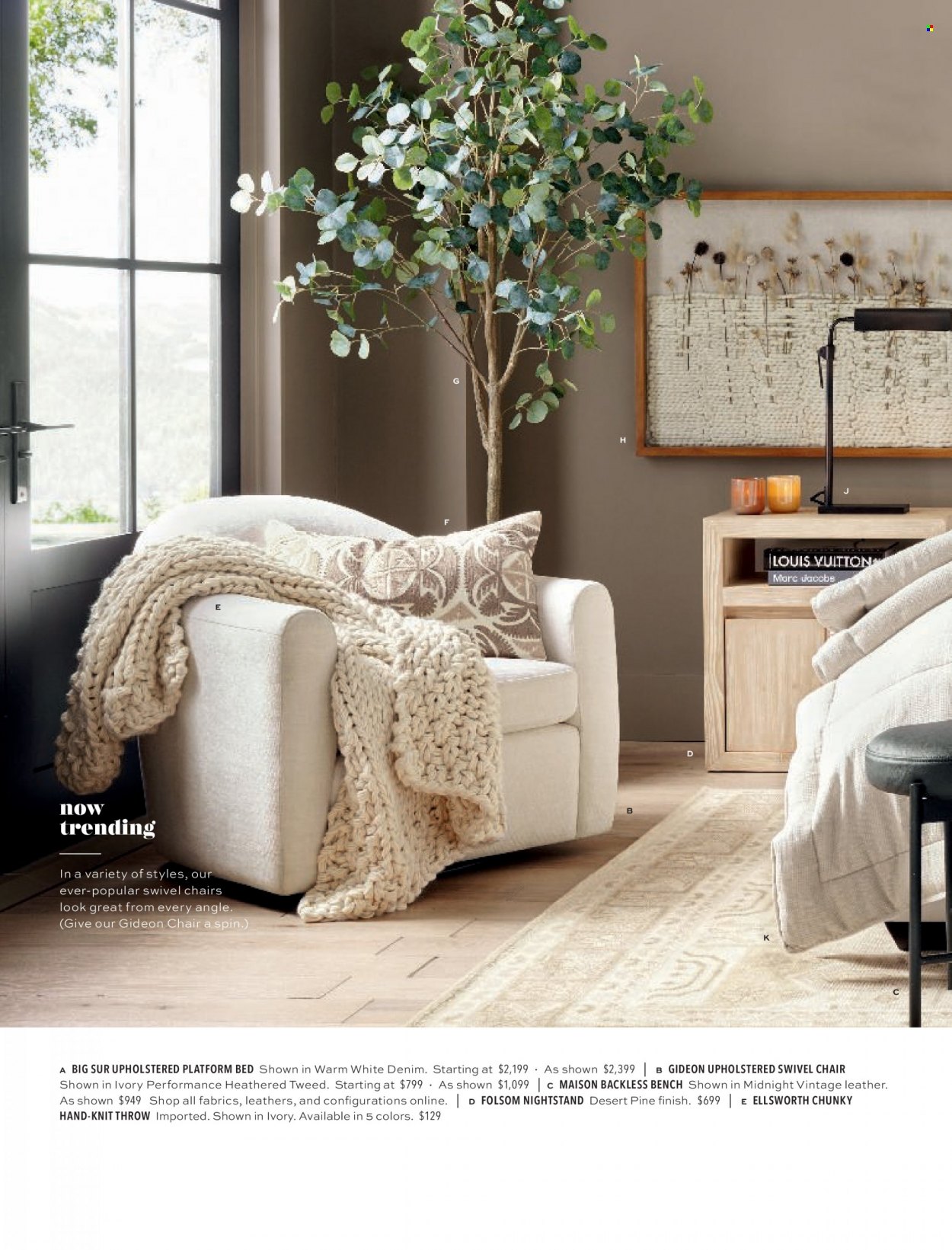 Pottery Barn flyer . Page 60.