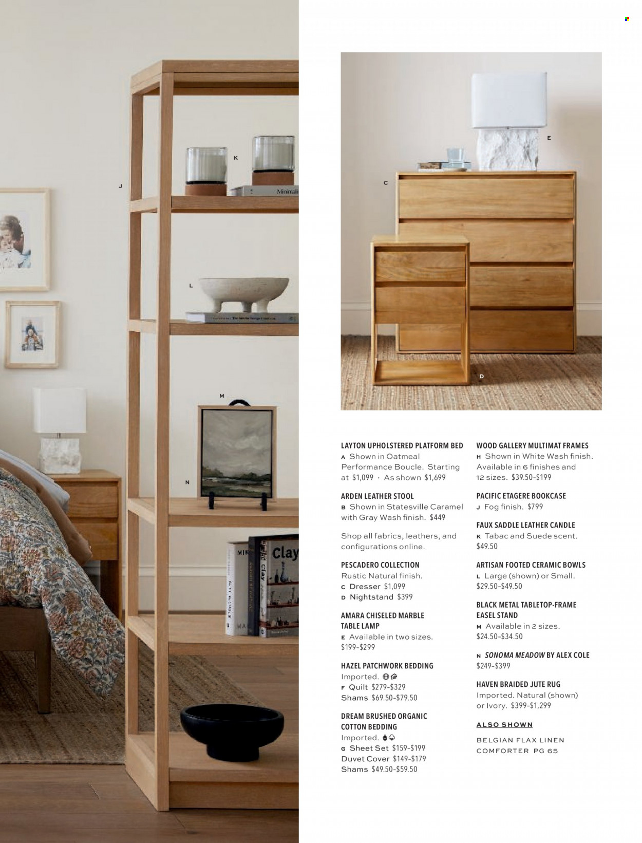Pottery Barn flyer . Page 67.