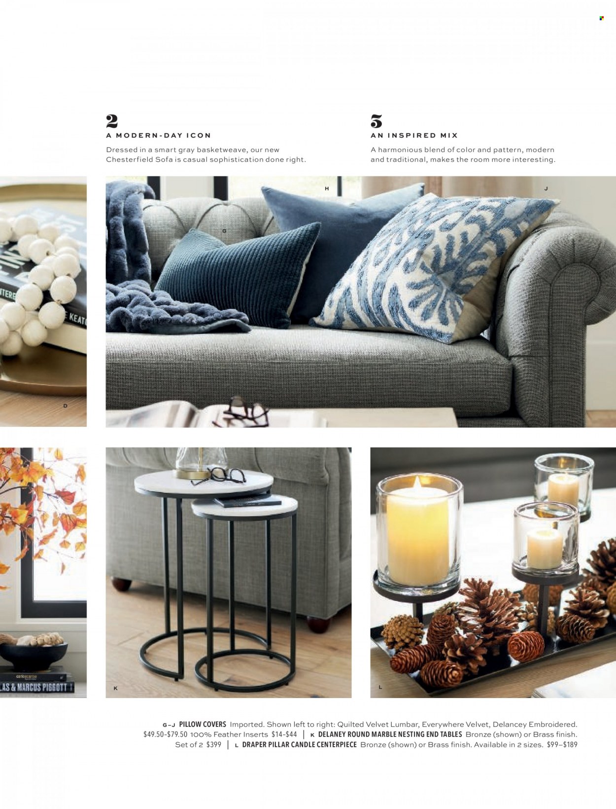 Pottery Barn flyer . Page 79.