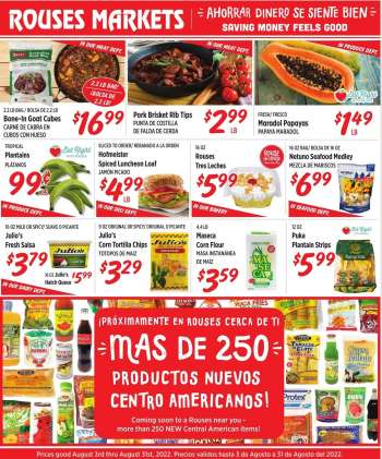 Rouses Markets Flyer - 08/03/2022 - 08/31/2022.