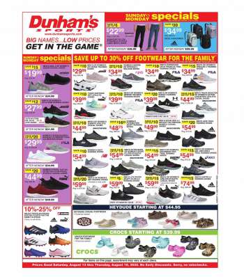 Dunham's Sports Ad - Rake Up The Savings!