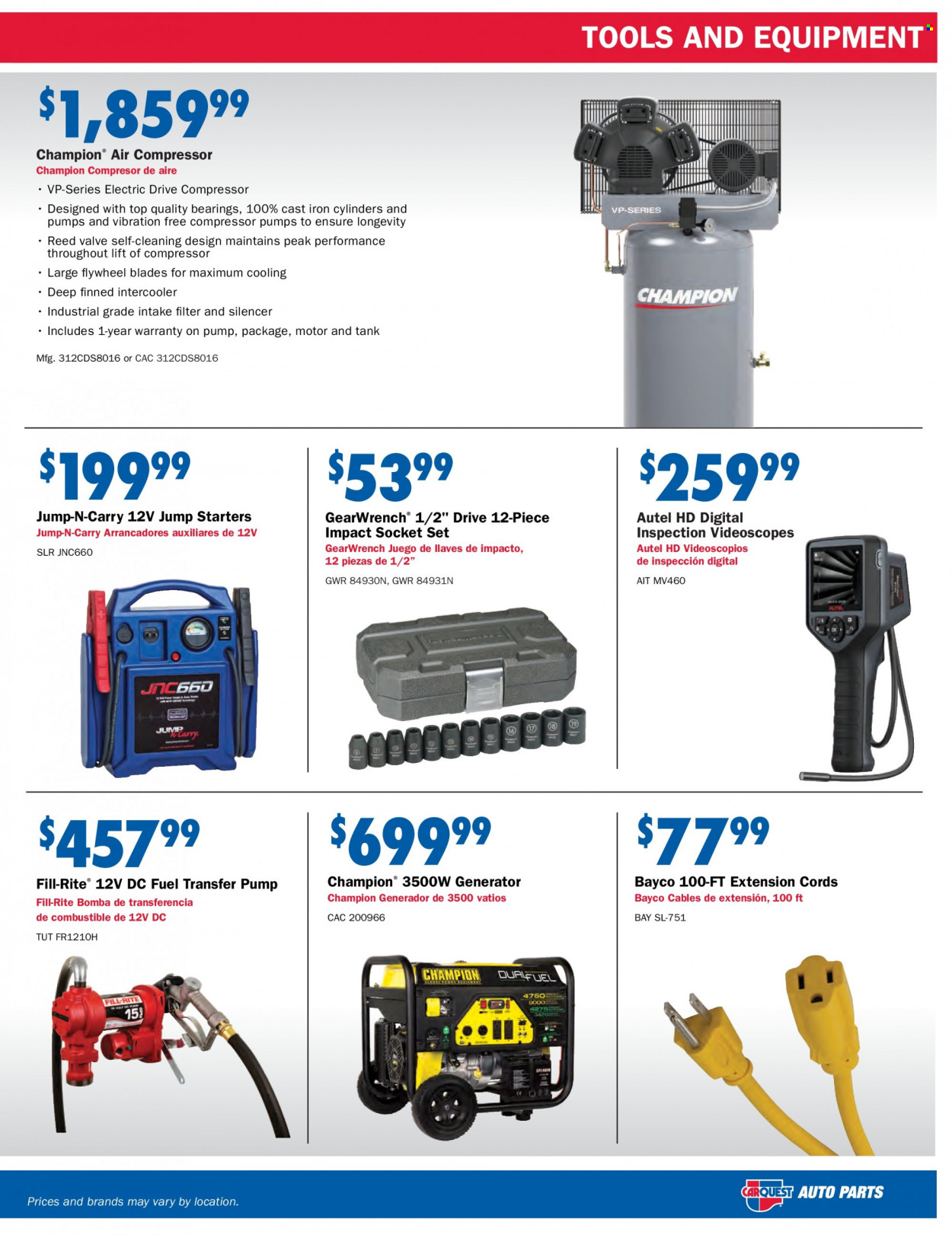 Carquest flyer  - 08.25.2022 - 10.05.2022. Page 7.