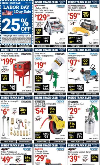 Harbor Freight Ad - Inside Track Club Member Prices