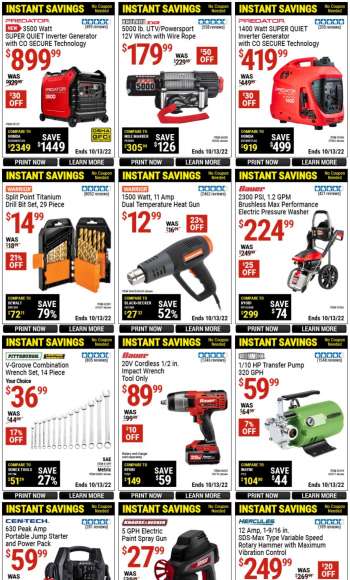 Harbor Freight Ad - Instant Savings