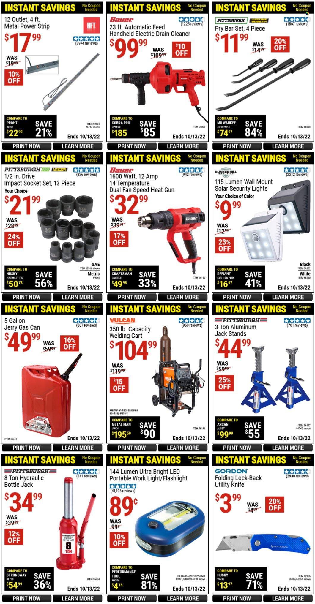 Harbor Freight flyer  - 09.15.2022 - 10.13.2022. Page 2.