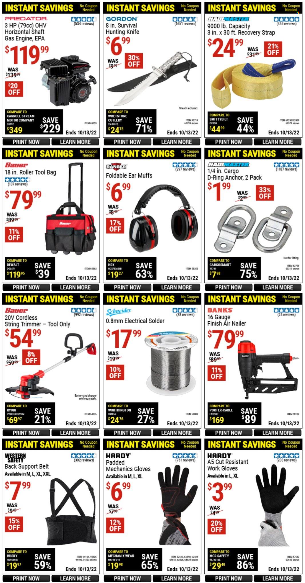 Harbor Freight flyer  - 09.15.2022 - 10.13.2022. Page 5.