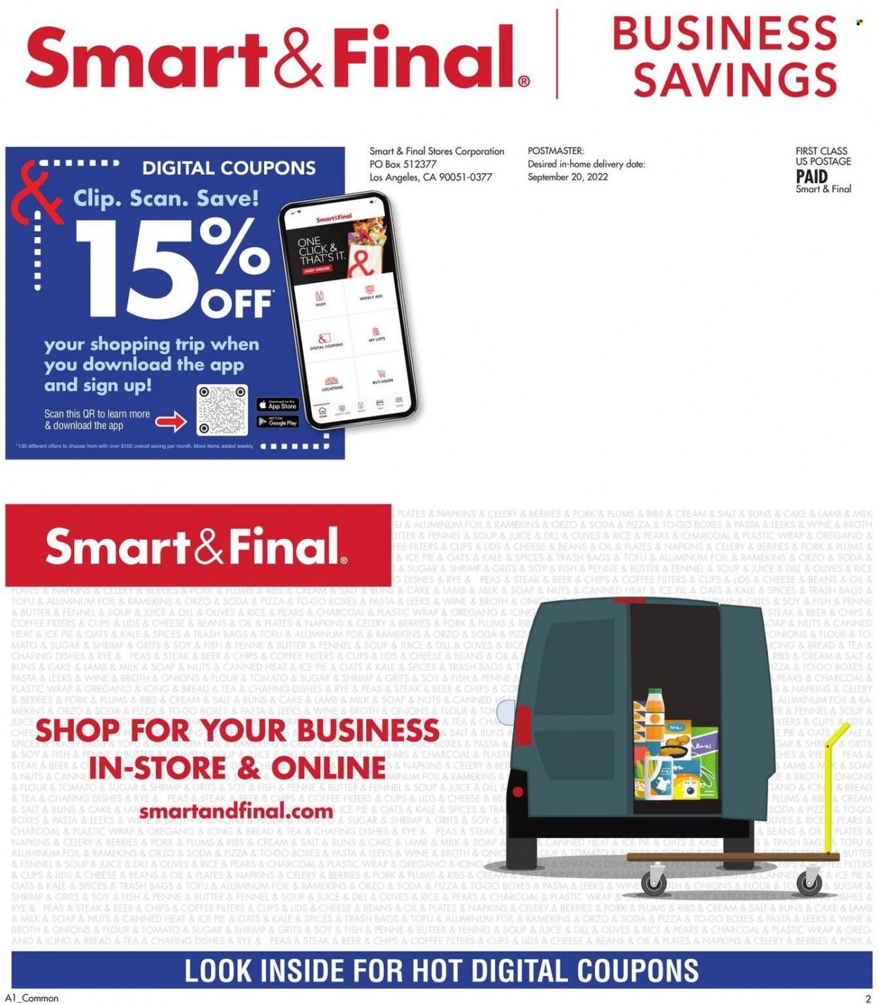 Smart & Final flyer  - 09.21.2022 - 10.04.2022. Page 1.