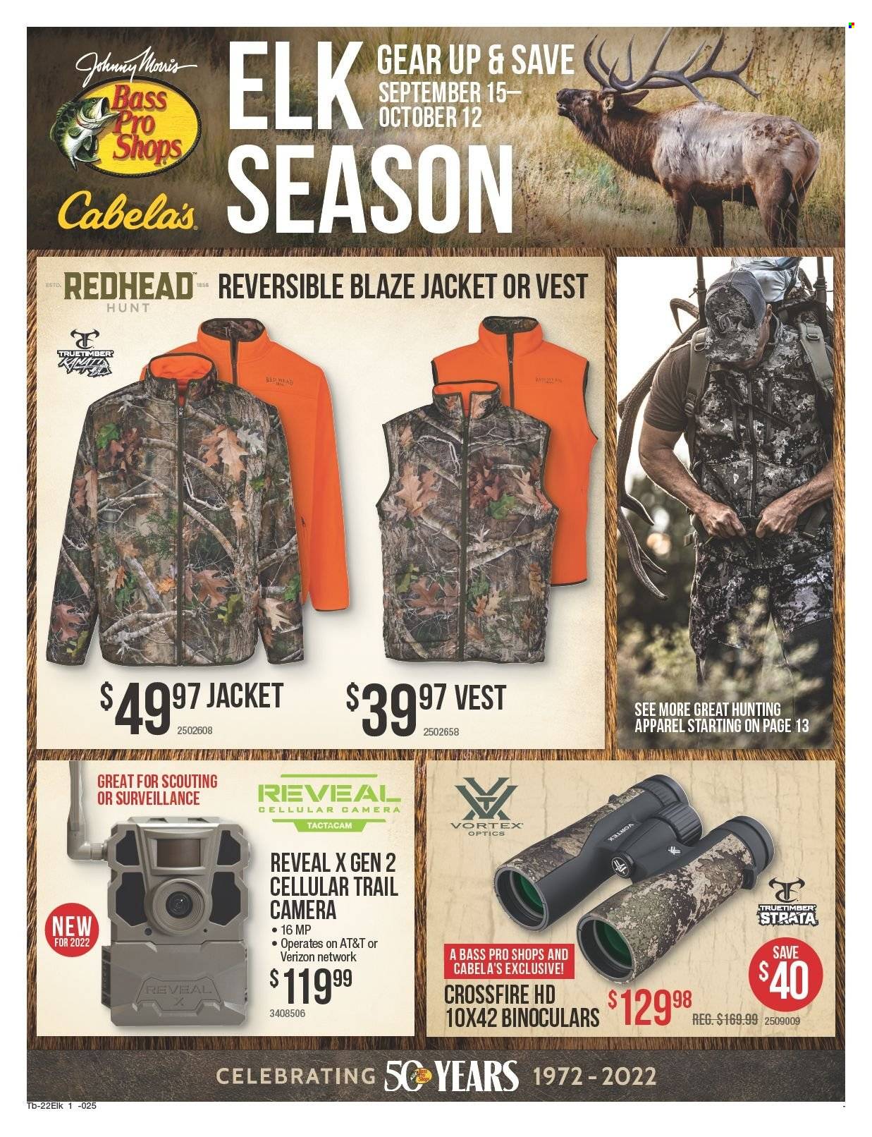 Bass Pro Shops flyer  - 09.15.2022 - 10.12.2022. Page 1.
