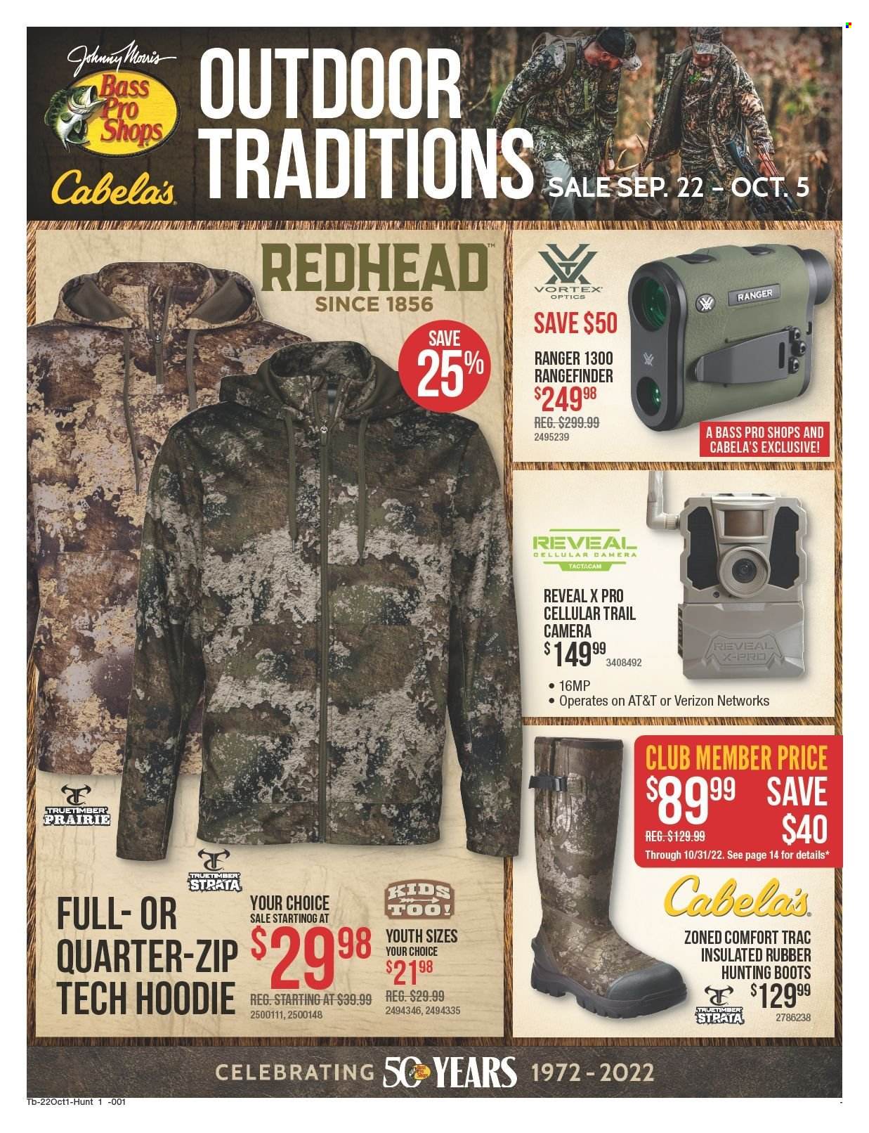 Bass Pro Shops flyer  - 09.22.2022 - 10.05.2022. Page 1.
