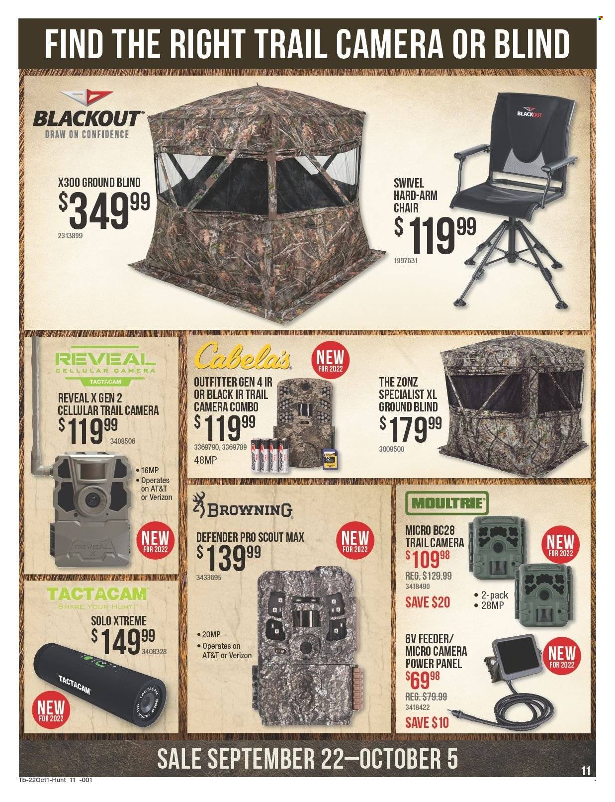Bass Pro Shops flyer  - 09.22.2022 - 10.05.2022. Page 11.