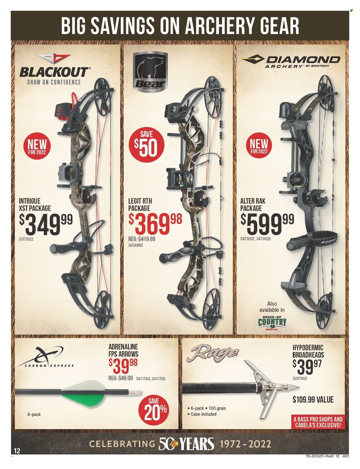 Bass Pro Shops flyer  - 09.22.2022 - 10.05.2022. Page 12.