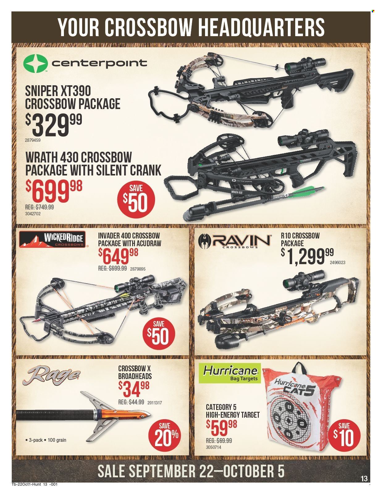 Bass Pro Shops flyer  - 09.22.2022 - 10.05.2022. Page 13.