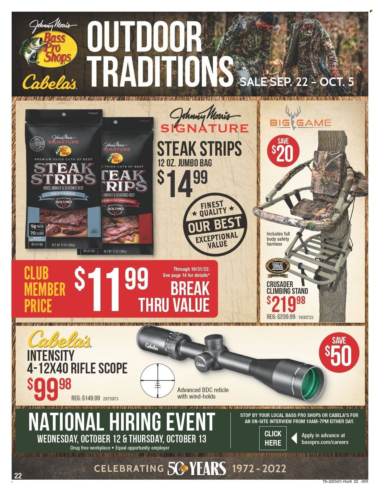 Bass Pro Shops flyer  - 09.22.2022 - 10.05.2022. Page 22.