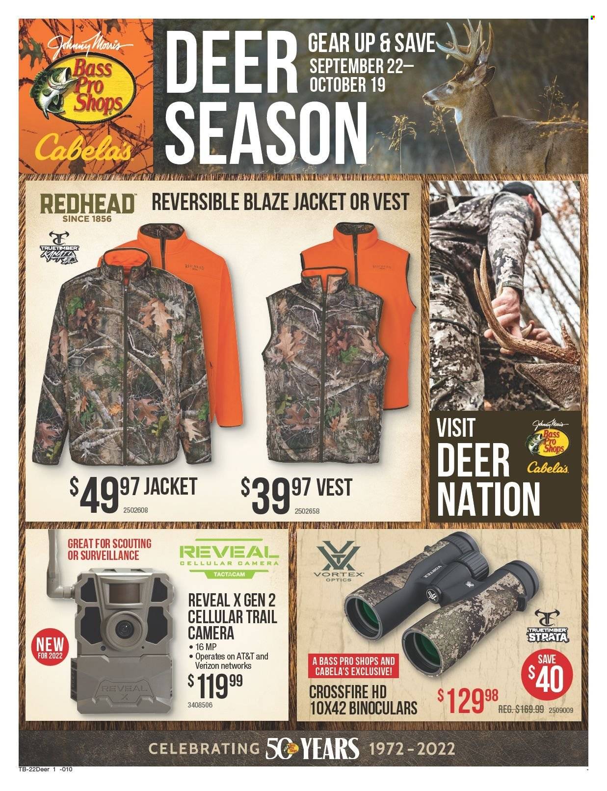 Bass Pro Shops flyer  - 09.22.2022 - 10.19.2022. Page 1.