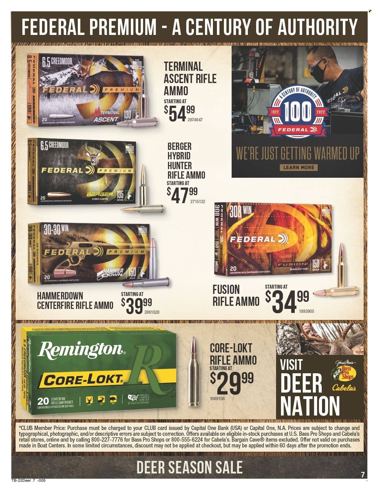 Bass Pro Shops flyer  - 09.22.2022 - 10.19.2022. Page 7.