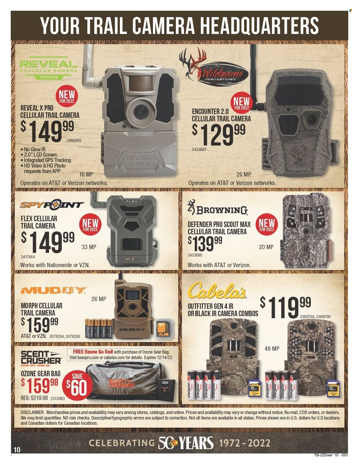 Bass Pro Shops flyer  - 09.22.2022 - 10.19.2022. Page 10.